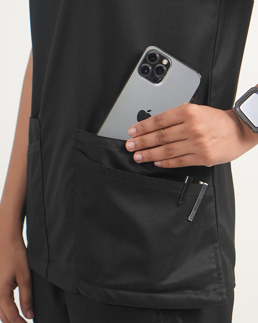 Classic Women's V-Neck (Black) New Gen Scrub