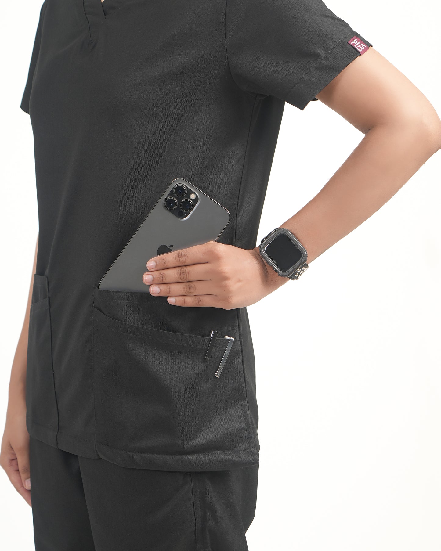 Classic Women's V-Neck (Black) New Gen Scrub