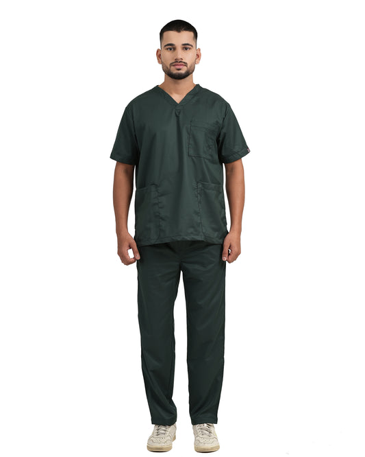 Classic Men's V-Neck (Green) New Gen Scrub