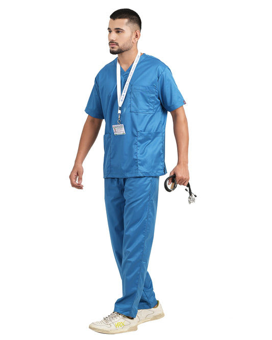 Classic Men's V-Neck (Royal Blue) New Gen Scrub
