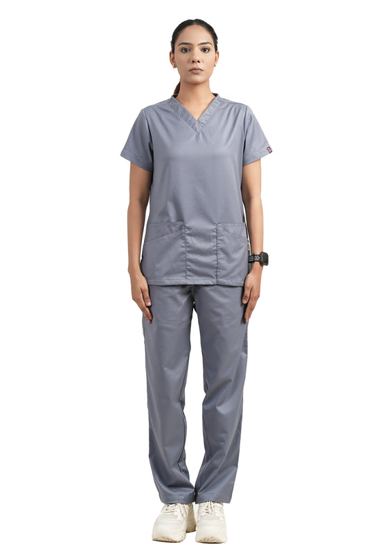 Classic Women's V-Neck (Gray) New Gen Scrub