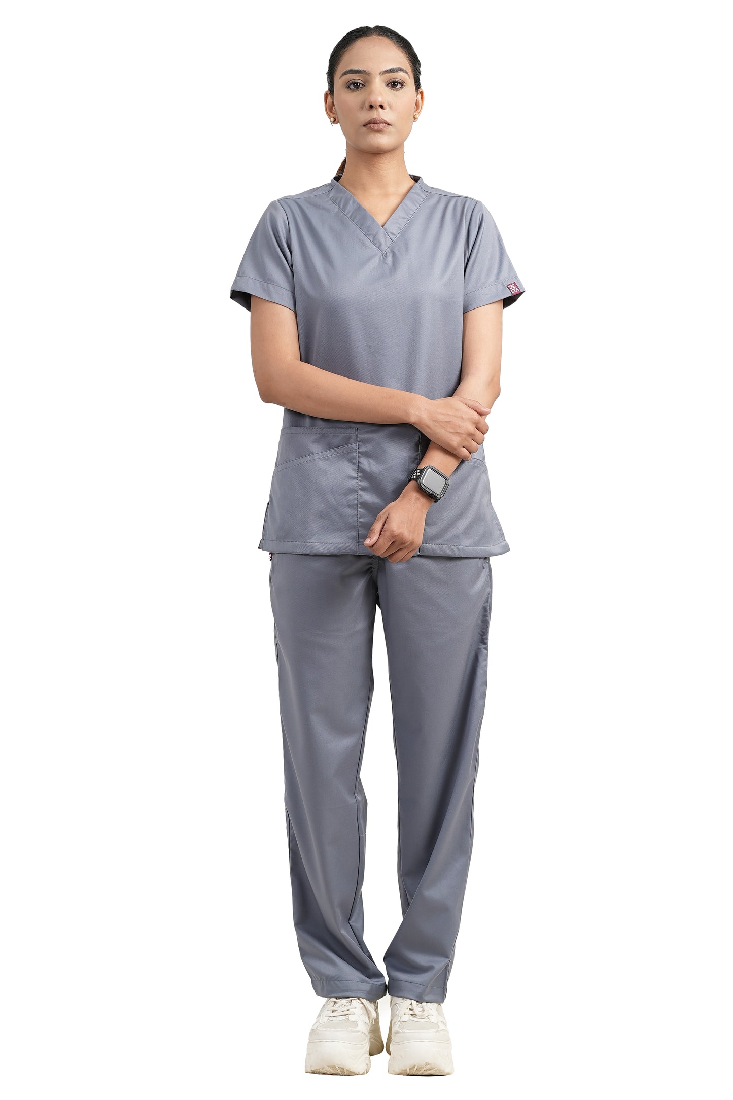 Classic Women's V-Neck (Gray) New Gen Scrub