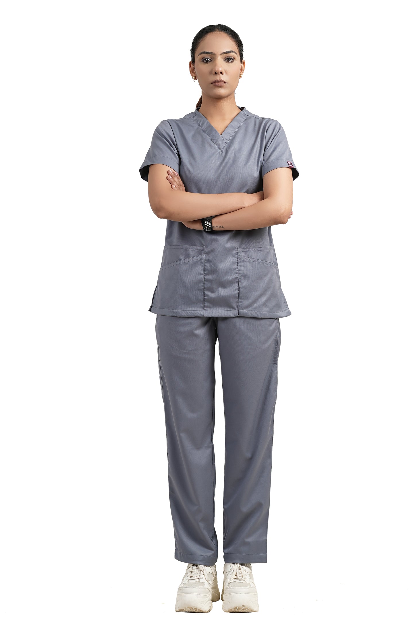 Classic Women's V-Neck (Gray) New Gen Scrub