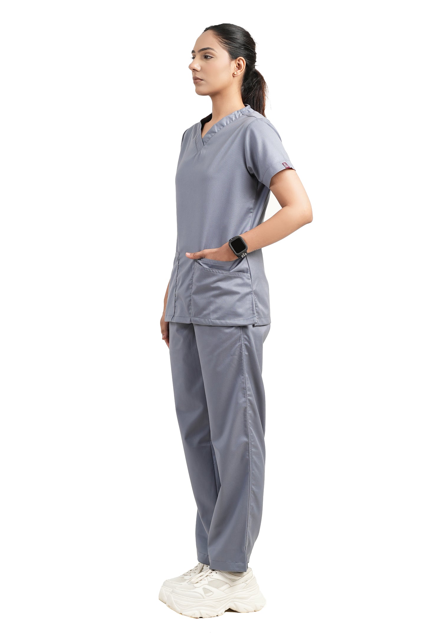 Classic Women's V-Neck (Gray) New Gen Scrub