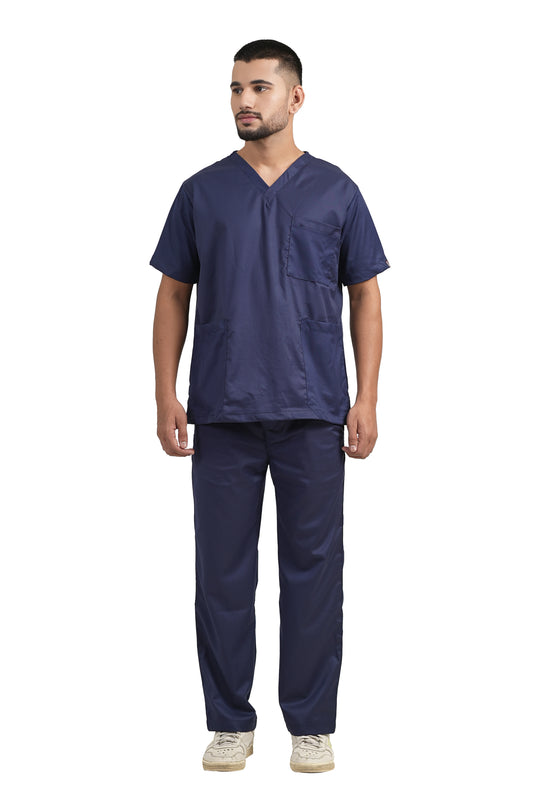 Classic Men's V-Neck (Navy Blue) New Gen Scrub