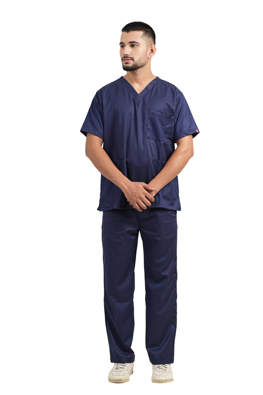 Classic Men's V-Neck (Navy Blue) New Gen Scrub