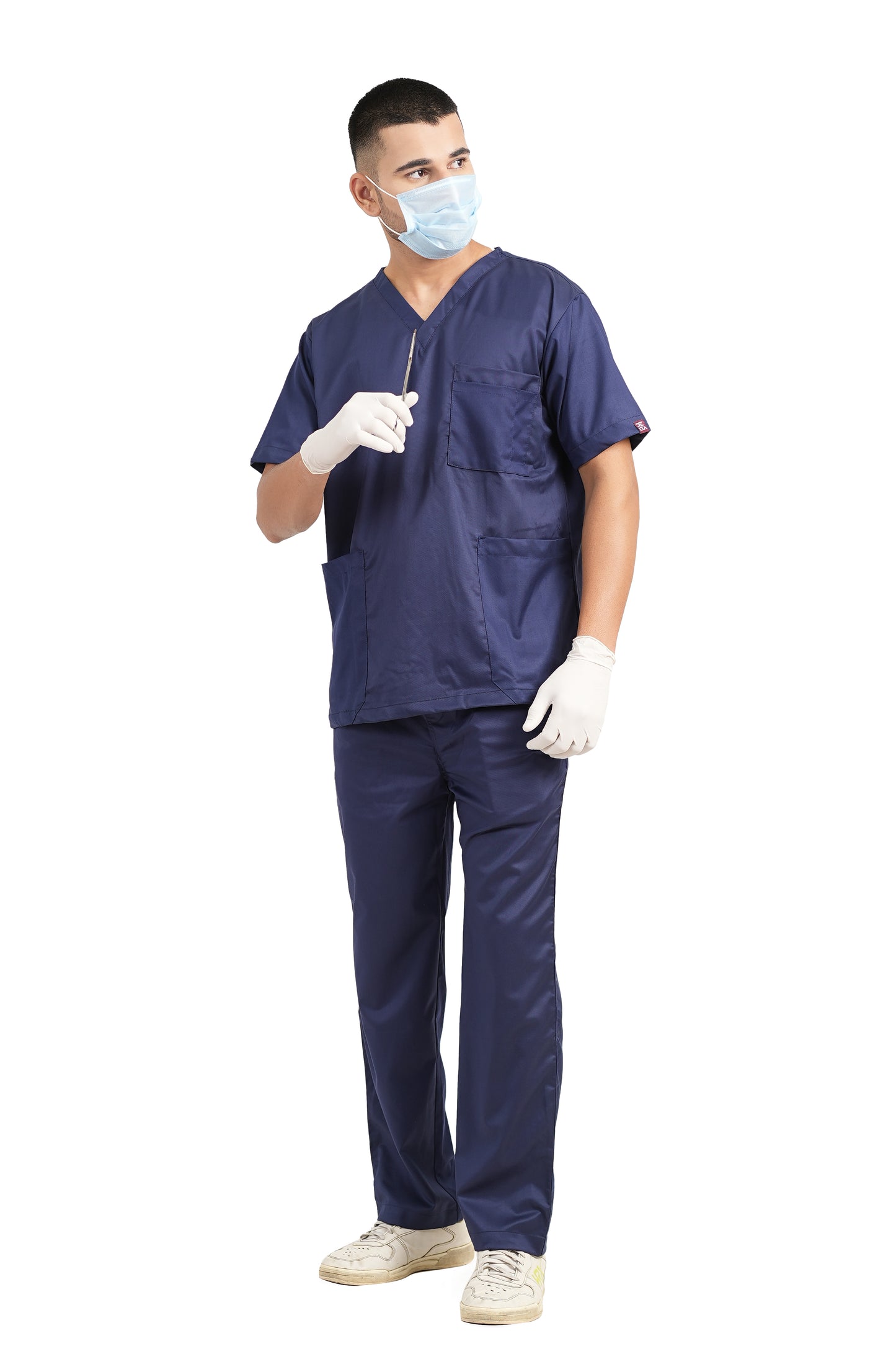 Classic Men's V-Neck (Navy Blue) New Gen Scrub