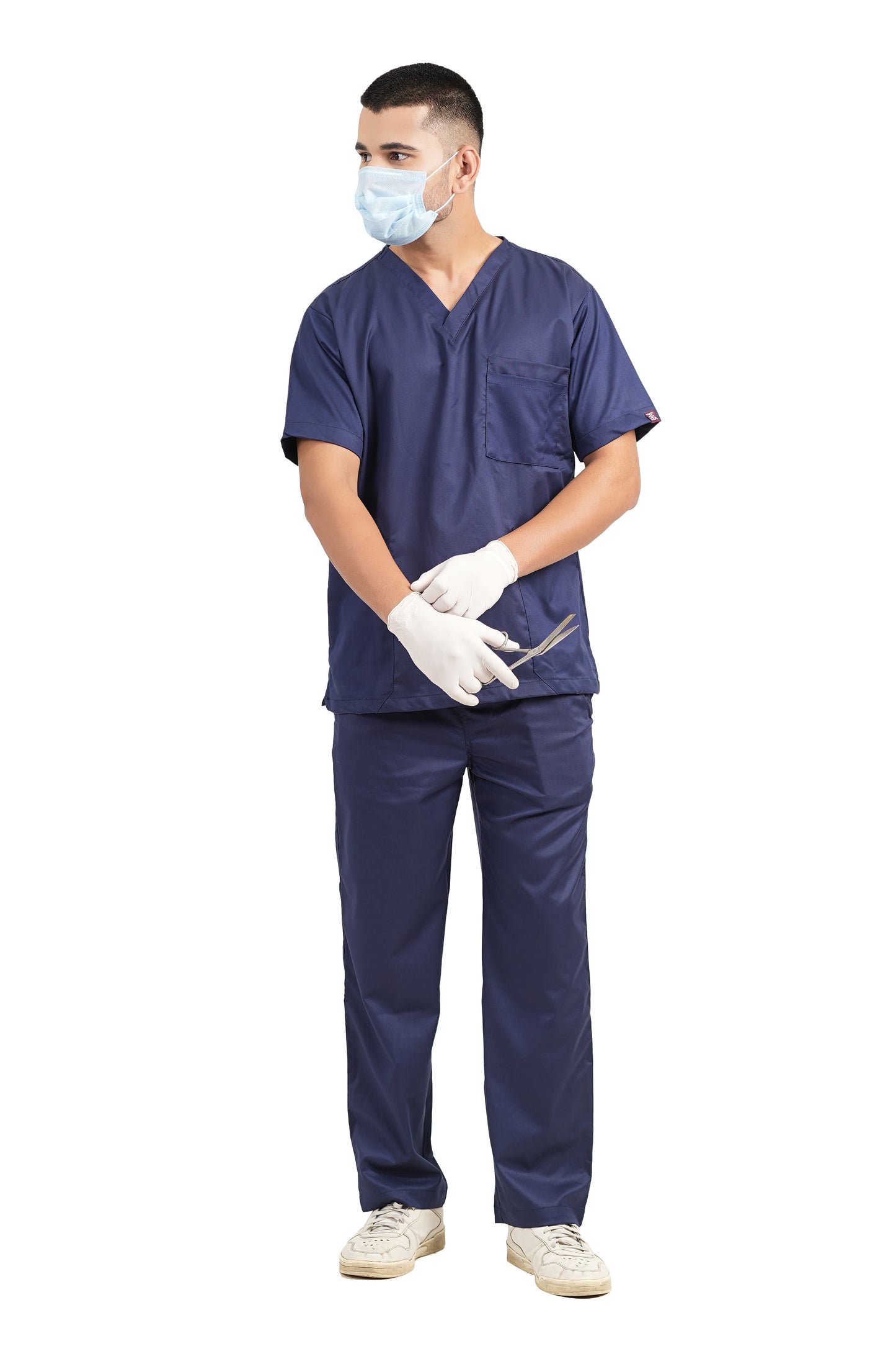 Classic Men's V-Neck (Navy Blue) New Gen Scrub