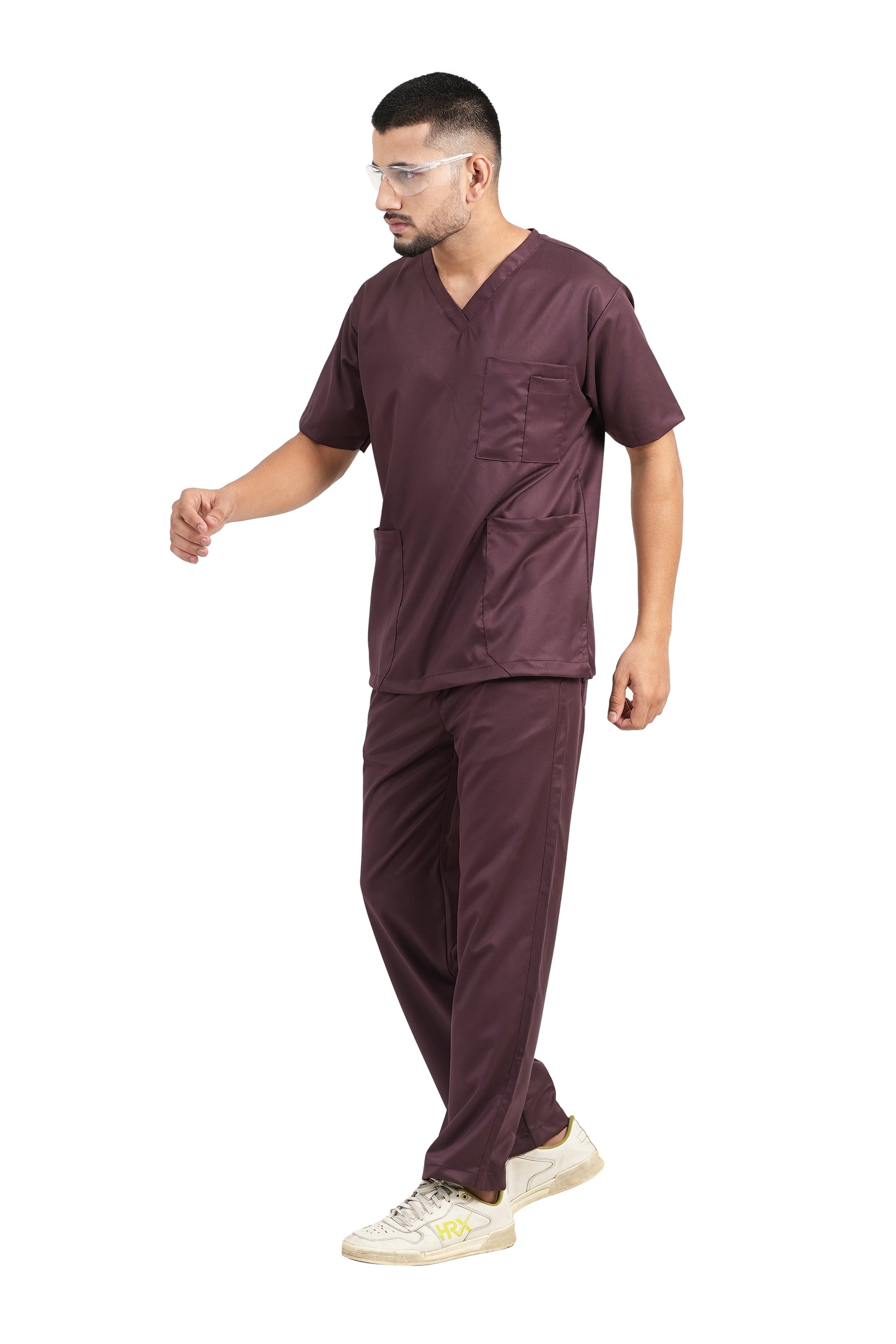 Classic Men's V-Neck (Wine) New Gen Scrub