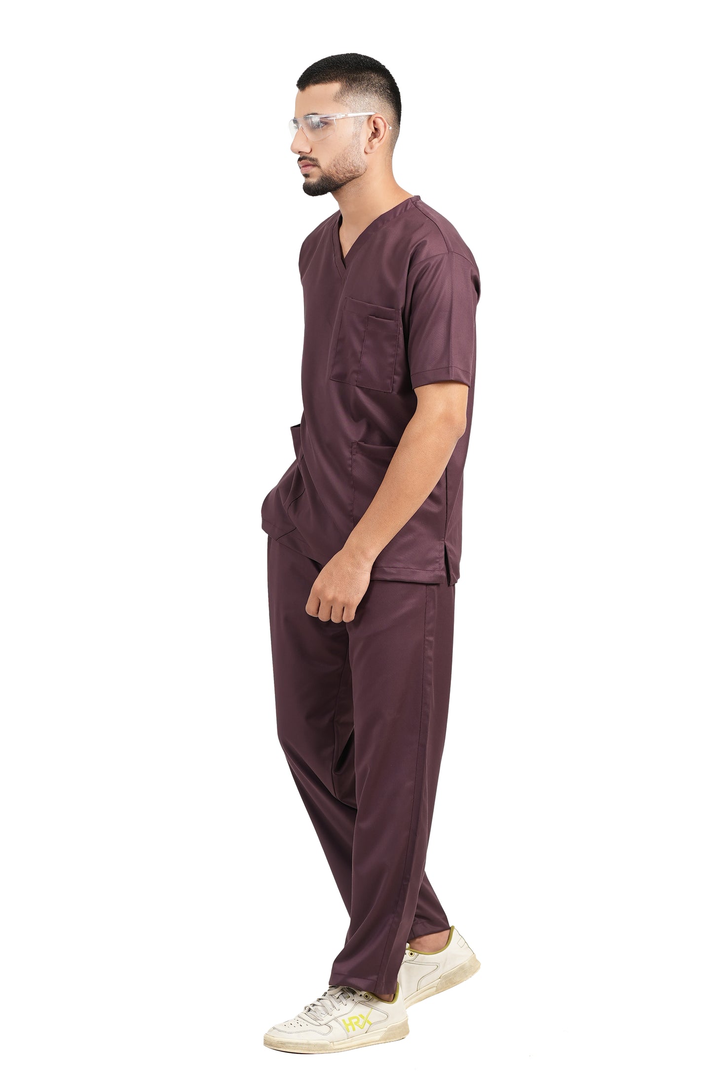 Classic Men's V-Neck (Wine) New Gen Scrub
