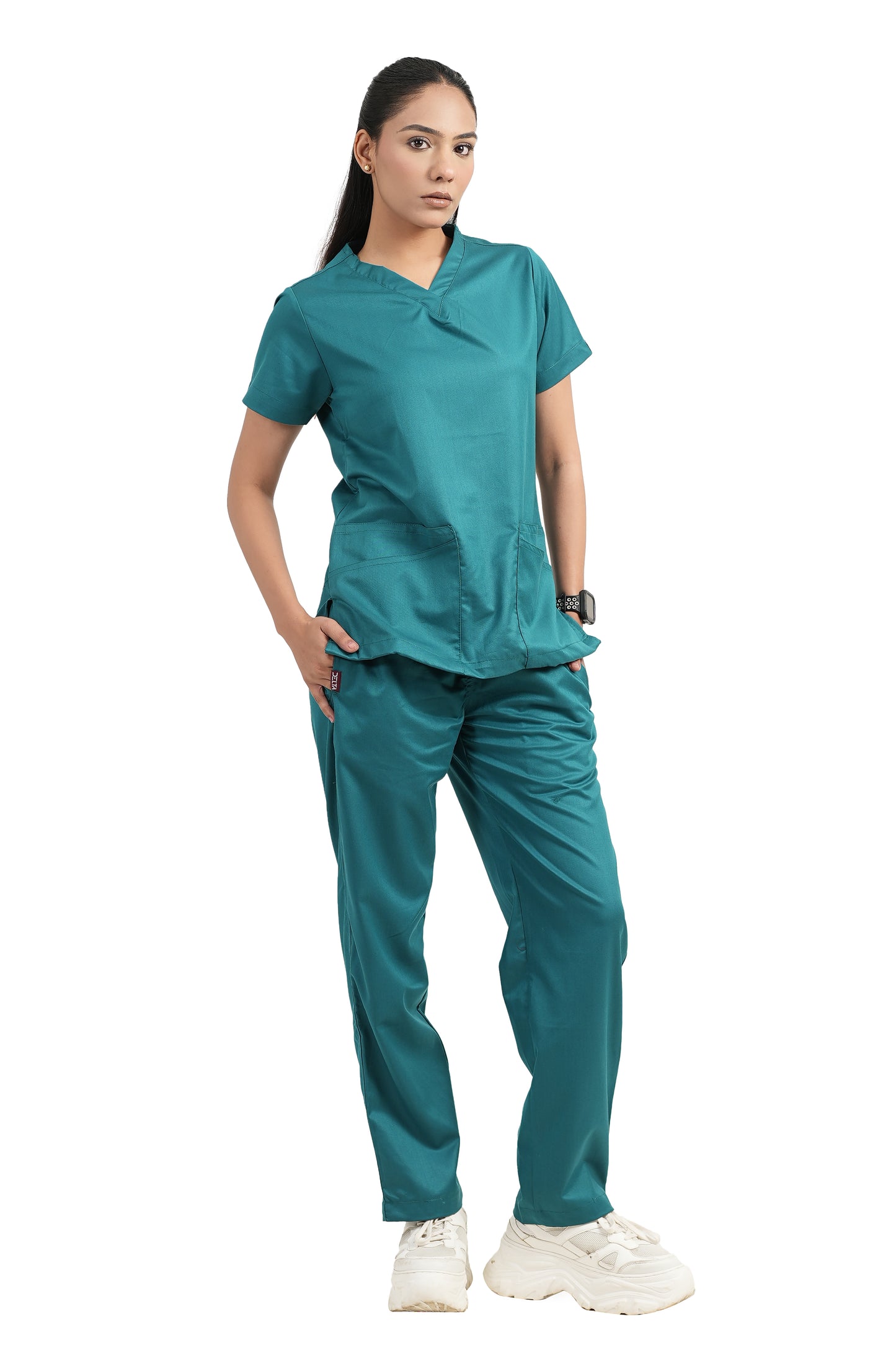 Classic Women's V-Neck (Peacock Green) New Gen Scrub