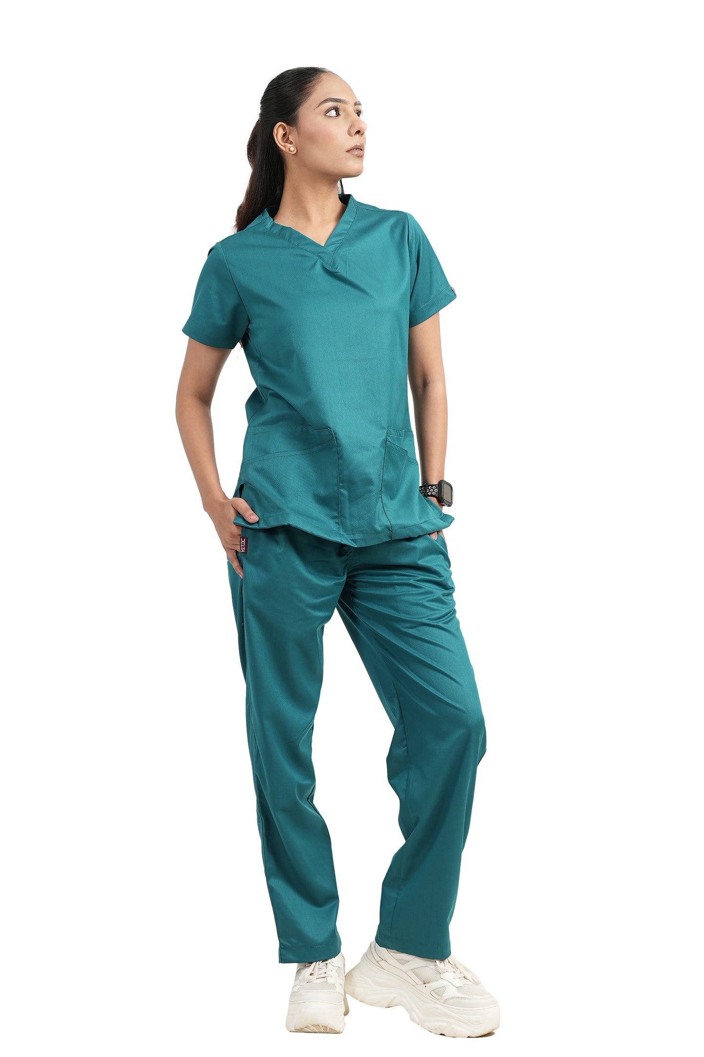 Classic Women's V-Neck (Peacock Green) New Gen Scrub