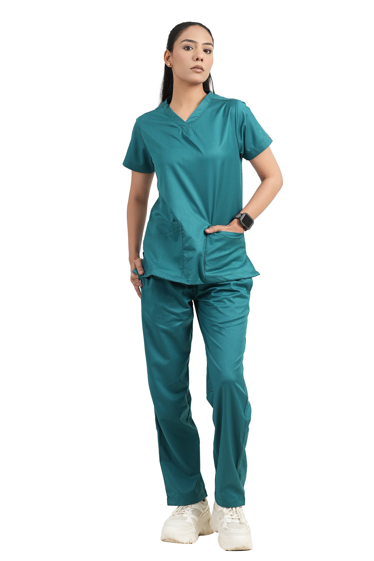 Classic Women's V-Neck (Peacock Green) New Gen Scrub