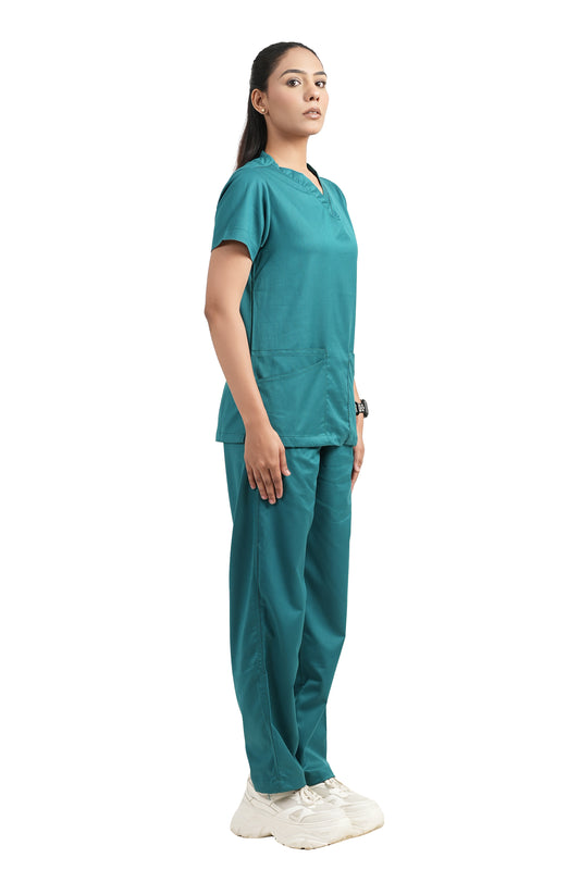 Classic Women's V-Neck (Peacock Green) New Gen Scrub