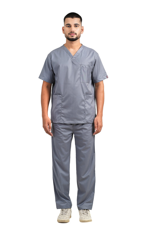 Classic Men's V-Neck (Gray) New Gen Scrub