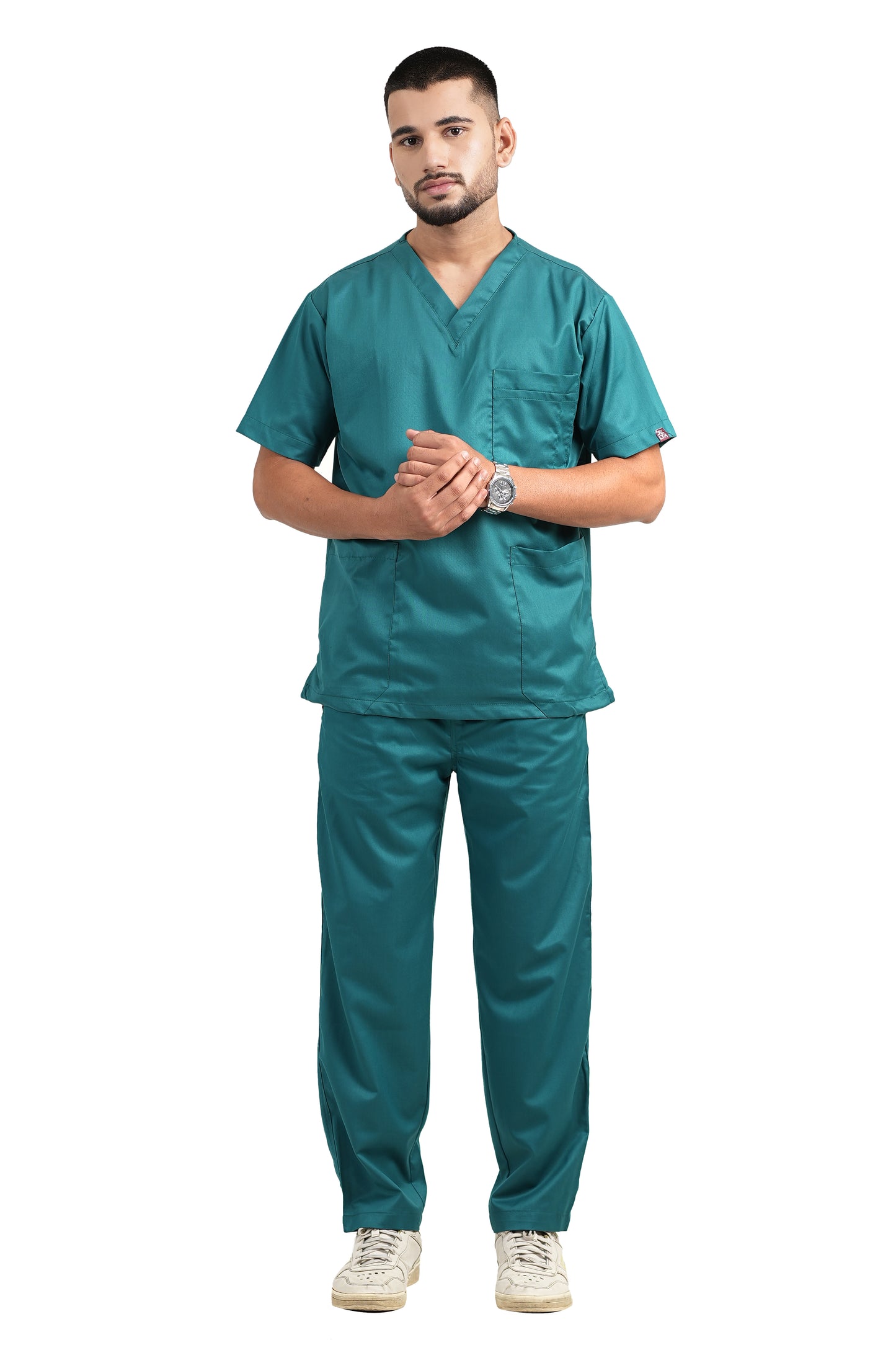 Classic Men's V-Neck (Peacock Green) New Gen Scrub