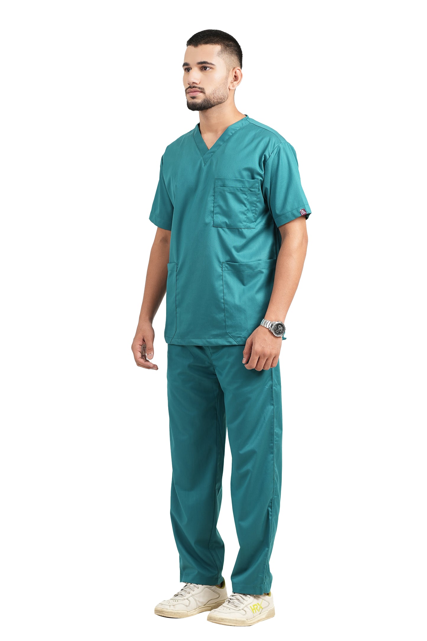 Classic Men's V-Neck (Peacock Green) New Gen Scrub