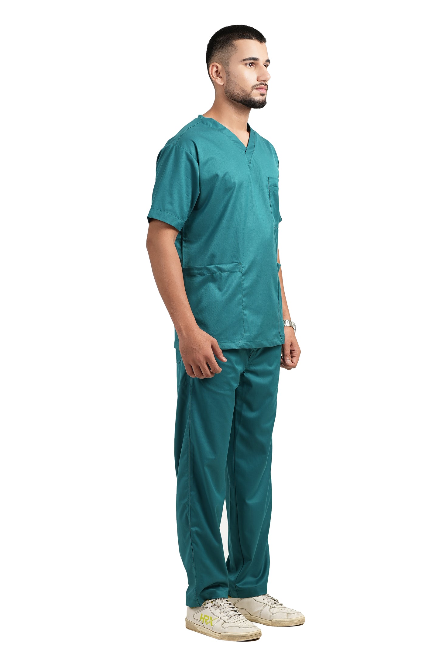 Classic Men's V-Neck (Peacock Green) New Gen Scrub