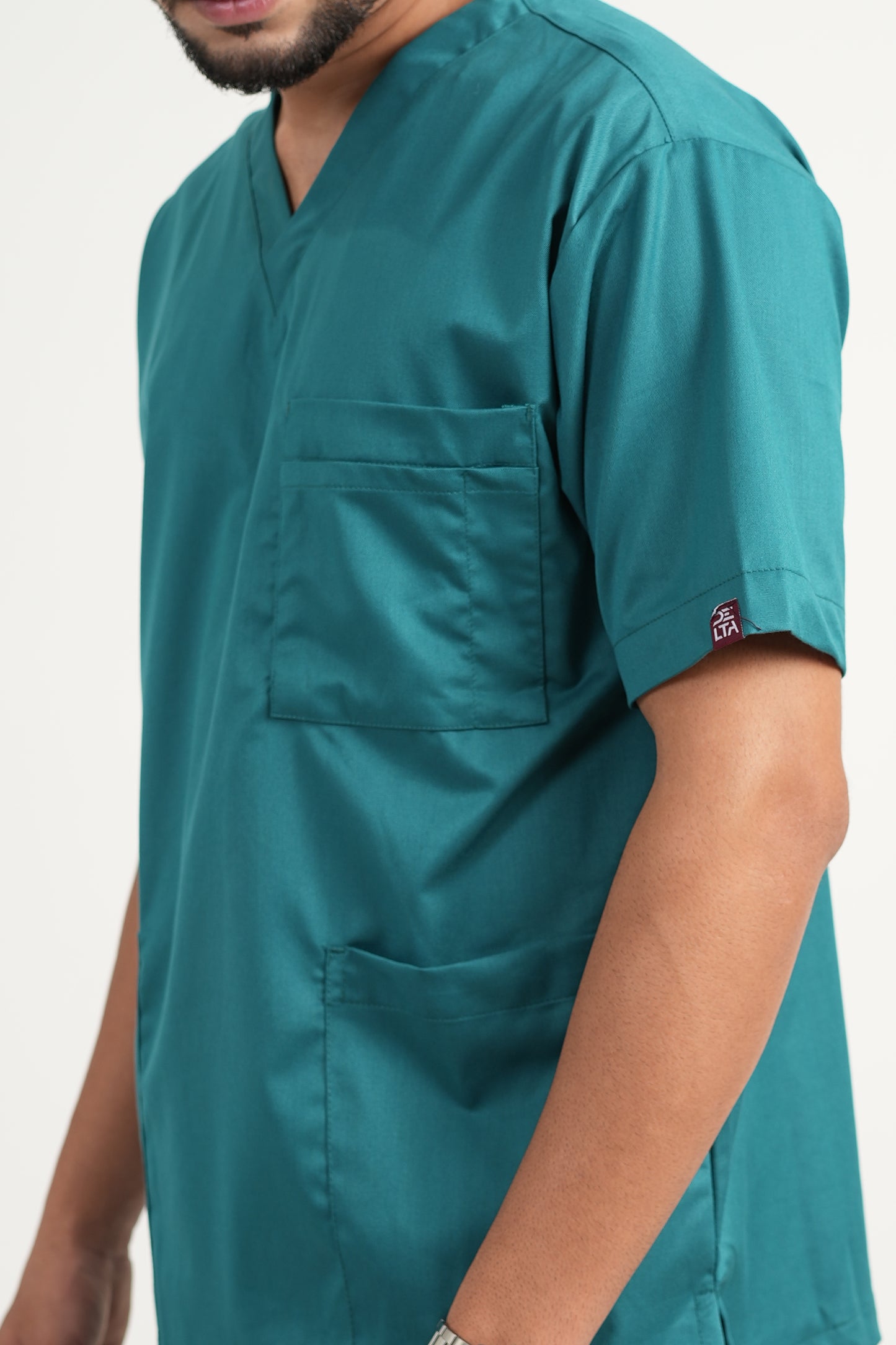 Classic Men's V-Neck (Peacock Green) New Gen Scrub