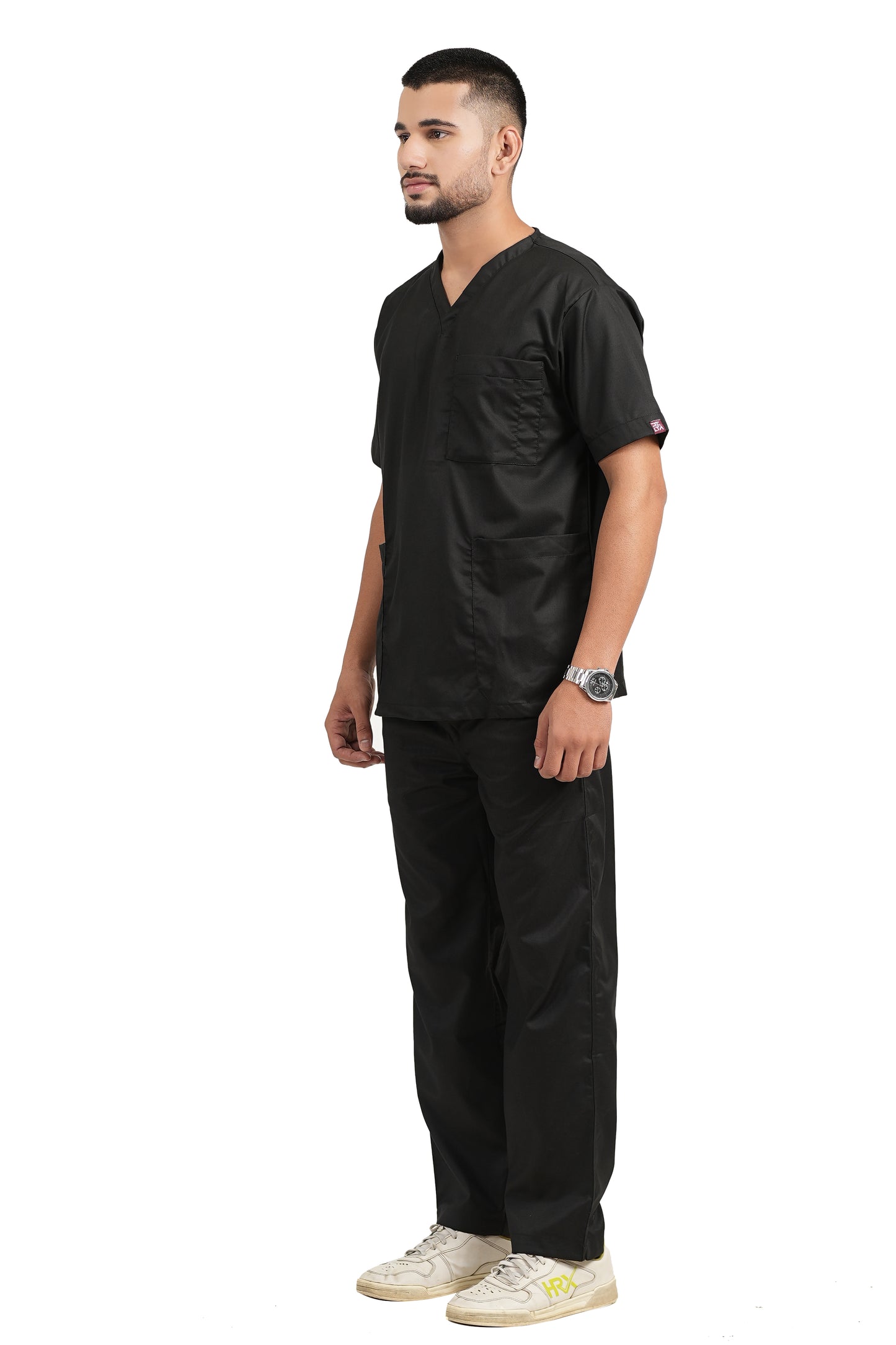 Classic Men's V-Neck (Black) New Gen Scrub