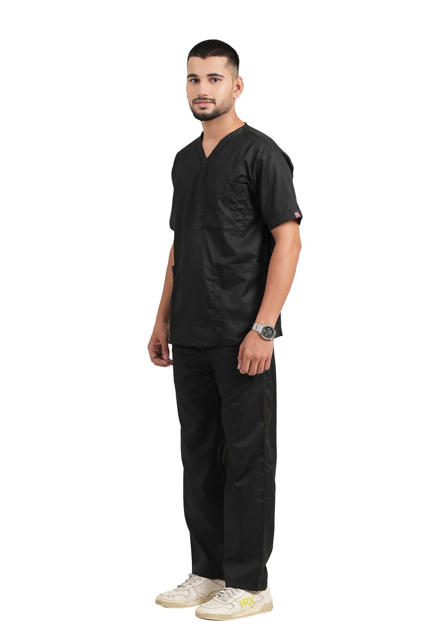 Classic Men's V-Neck (Black) New Gen Scrub