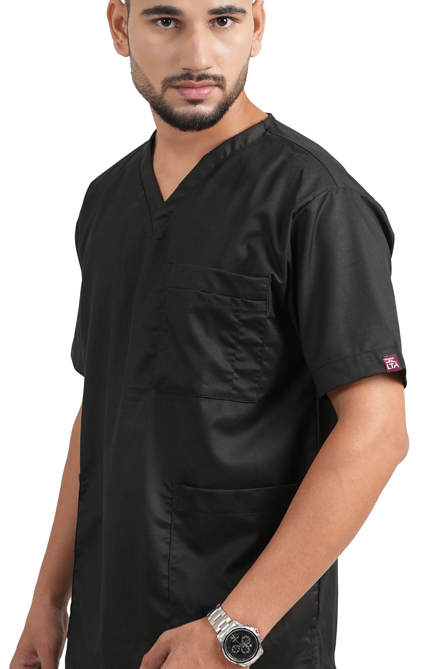 Classic Men's V-Neck (Black) New Gen Scrub