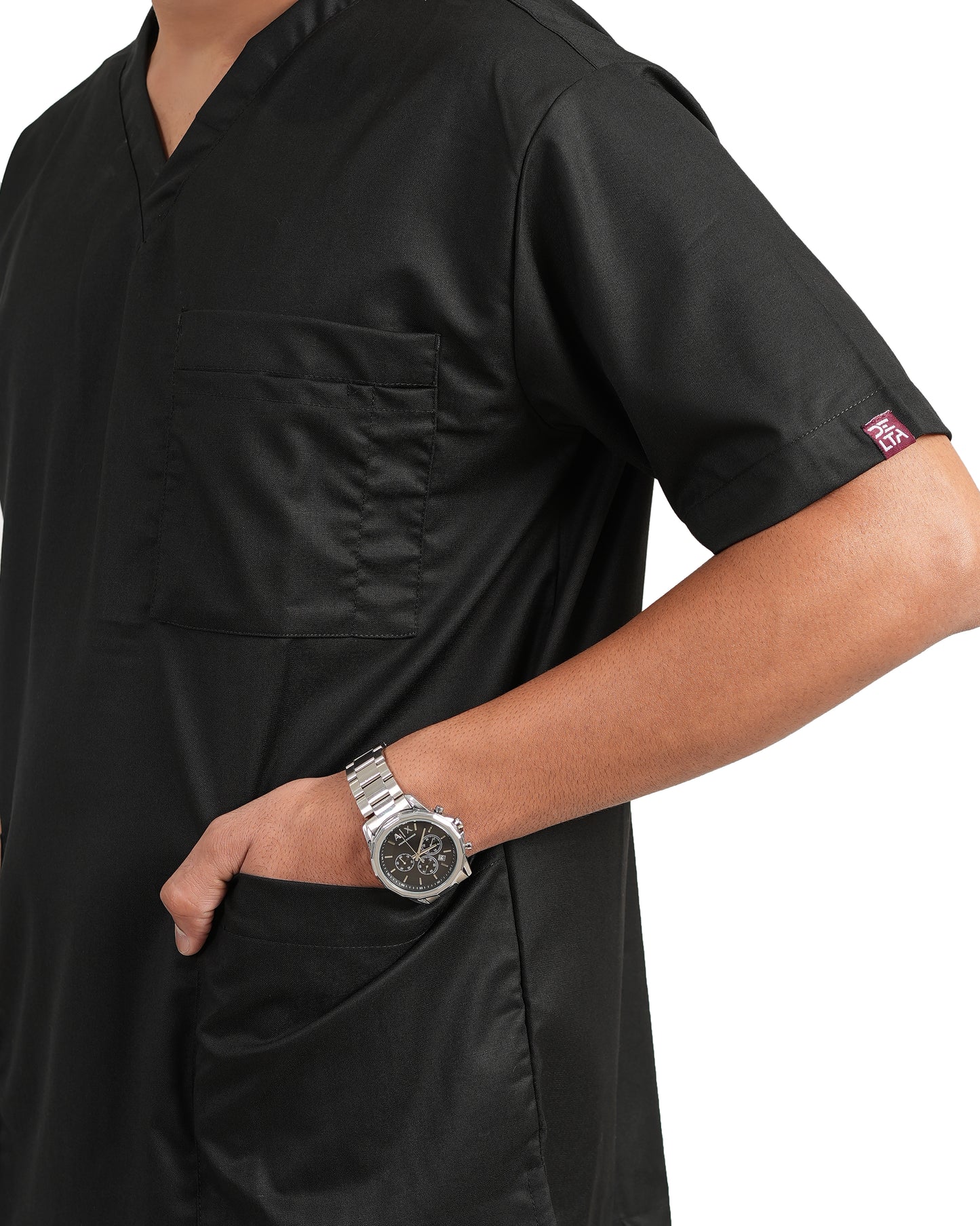 Classic Men's V-Neck (Black) New Gen Scrub